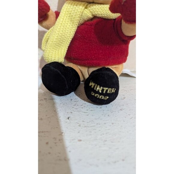 Disney Store Winnie The Pooh 2002 Plush stuffed animal  8" Yellow hat scarf - Picture 7 of 9